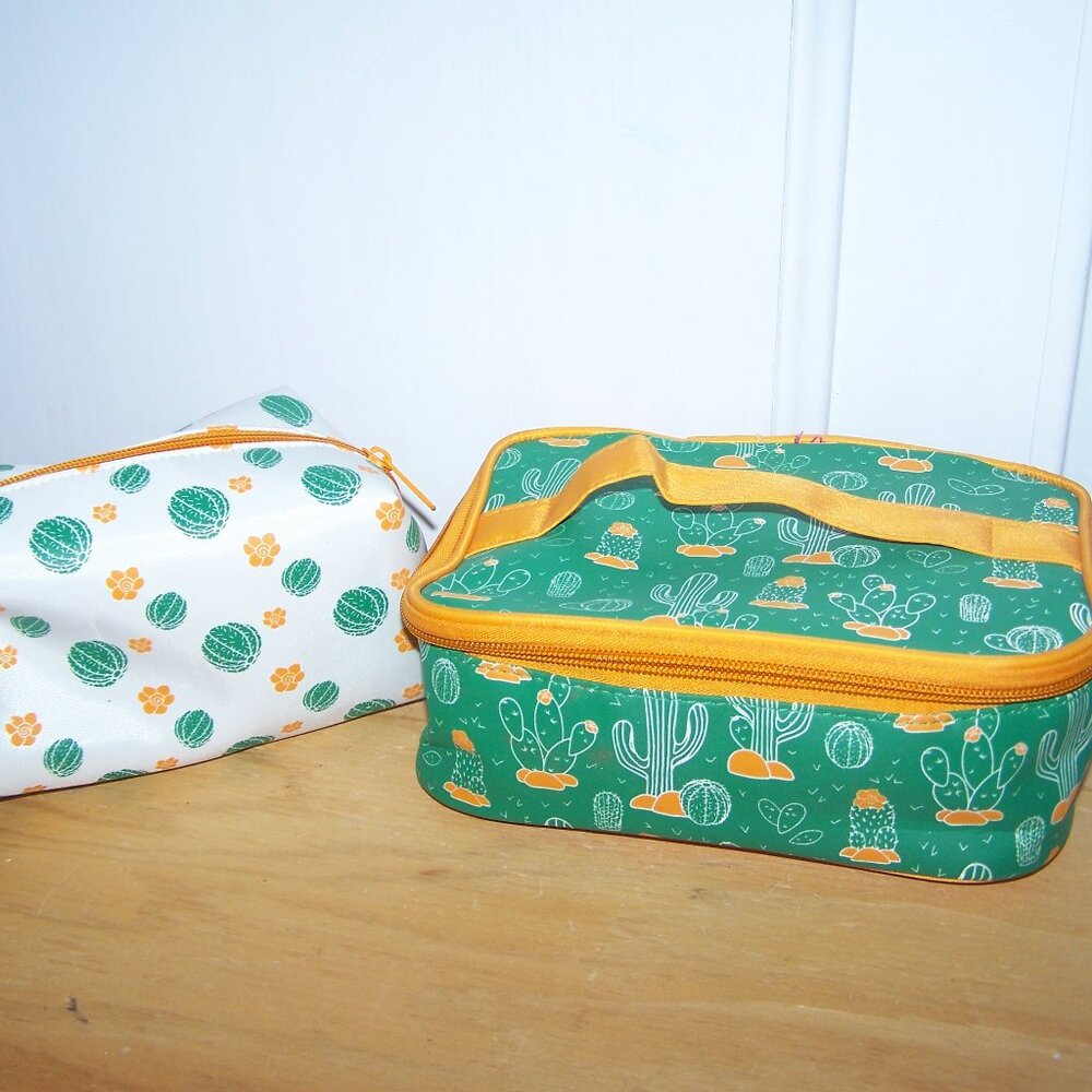 Danielle Creations Set of 2 Cactus Themed Makeup Bags